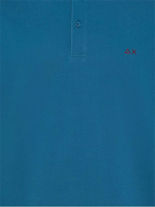 Polo uomo maniche lunghe blu avio SUN 68 | A4510280